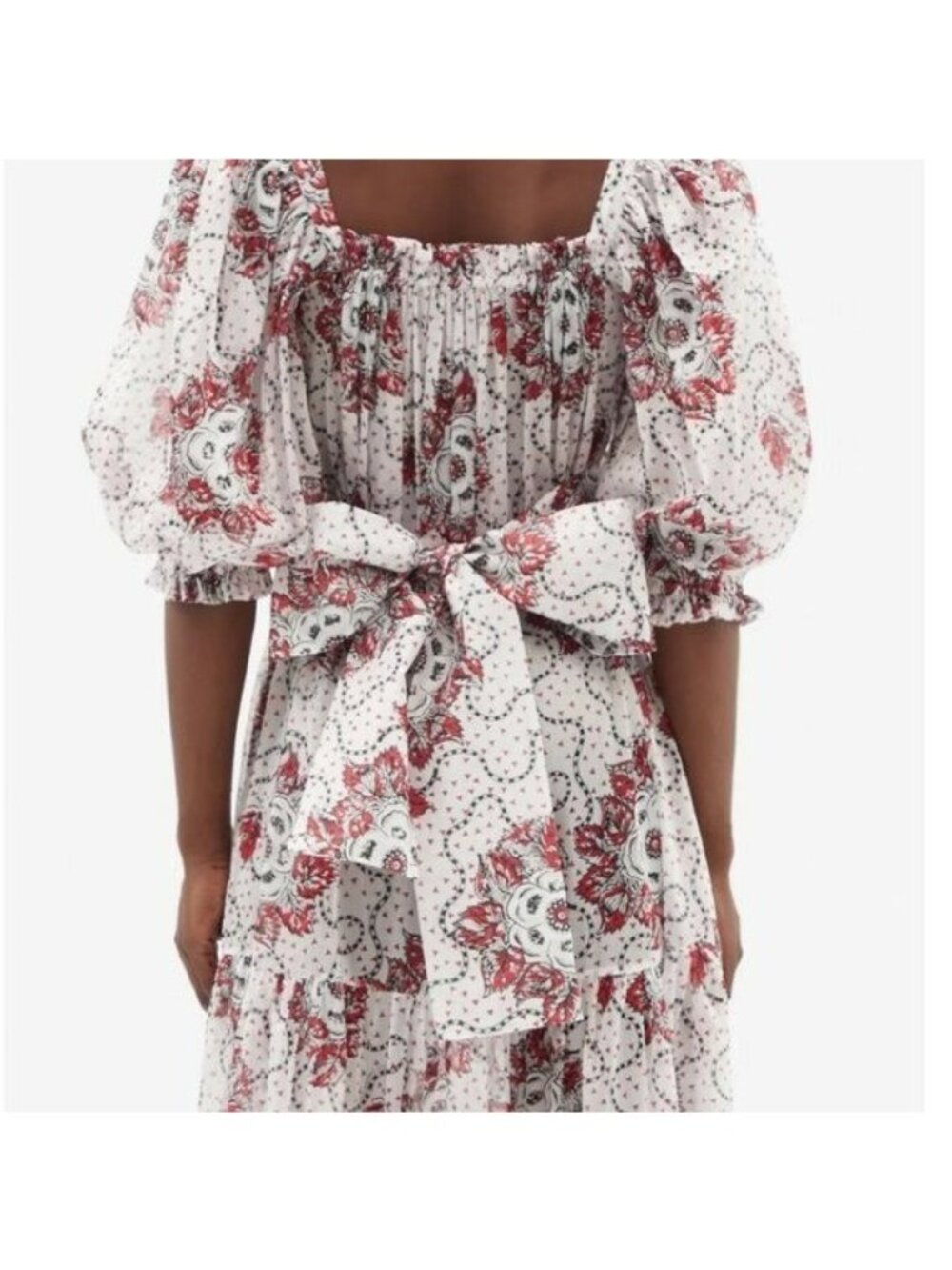 Nwt The Vampire's Wife The Guardian Meadow-Rose Print Cotton Poplin Dress Us12 — image 4 of 8